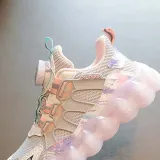 Toddler Kids Unisex Breathable Rotary Buttons Soft Flats Sneakers