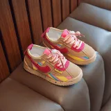 Toddler Kids Unisex Non-slip Round Toe Soft Thick-soled Sneakers