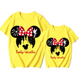 Mommy and Me Matching Clothing Top Cartoon Mice Castle Family T-shirts