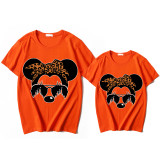 Mommy and Me Matching Clothing Top Cartoon Mice Leopard Sunglass Family T-shirts