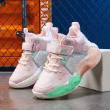 Toddler Kids Unisex Breathable Velcro Thick-soled Anti-collision Sneaker Basketball Shoes