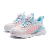 Toddler Kids Unisex Mesh Breathable Rotary Buttons Gradient Color Sneaker Running Shoes