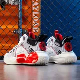Toddler Kids Unisex Breathable Velcro Thick-soled Anti-collision Sneaker Basketball Shoes