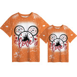 Mommy and Me Matching Clothing Top Cartoon Mice Love Heart Tie Dyed Family T-shirts