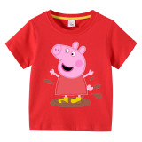 Girls Clothing Top Cartoon Happy Piggy Family T-shirts