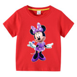 Girls Multicolor Clothing Top Purple Cartoon Mouse Family T-shirts