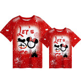 Mommy and Me Matching Clothing Top Cartoon Mice Let's Do This Tie Dyed Family T-shirts