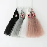 Girls Multicolor Puffy Slip Name Custom Birthday Celebration Cartoon Mouse Tutu Dress