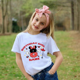 Girls Multicolor Clothing Top Name Custom Birthday Celebration Cartoon Mouse Family T-shirts