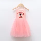 Girls Multicolor Puffy Slip Name Custom Birthday Celebration Cartoon Mouse Tutu Dress