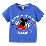 Boys Clothing Top Vests T-shirts Sweaters Name Custom Birthday Celebration Cartoon Mouse Boy Tops