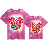 Mommy and Me Matching Clothing Top Cartoon Mice Lollipop Tie Dyed Family T-shirts
