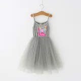 Girls Puffy Slip Name Custom Birthday Celebration Cartoon Piggy Tutu Dress