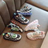 Toddler Kids Unisex Breathable Rotary Buttons Soft Flats Sneakers