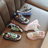 Toddler Kids Unisex Breathable Rotary Buttons Soft Flats Sneakers