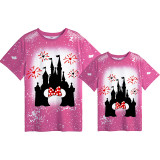 Mommy and Me Matching Clothing Top Cartoon Mice Castle Tie Dyed Family T-shirts