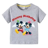 Kids Clothing Top Birthday Celebration For Boys And Girls Cartoon Mice Family T-shirts