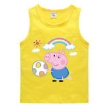 Boys Clothing Top Vests T-shirts Sweaters Cartoon Piggy Rainbow Boy Tops