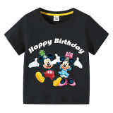 Kids Clothing Top Birthday Celebration For Boys And Girls Cartoon Mice Family T-shirts