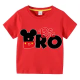 Kids Clothing Top For Boys And Girls Cartoon Mice Slogan Family T-shirts