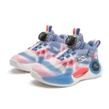 Toddler Kids Unisex Breathable Rotary Buttons High Top Thick-soled Basketball Sneaker Shoes
