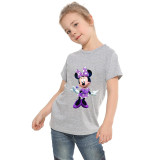 Girls Multicolor Clothing Top Purple Cartoon Mouse Family T-shirts
