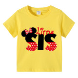 Kids Clothing Top For Boys And Girls Cartoon Mice Slogan Family T-shirts