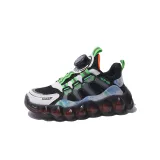 Toddler Kids Unisex Breathable Rotary Buttons Soft Flats Sneakers