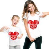 Mommy and Me Matching Clothing Top Cartoon Mice Heart Family T-shirts