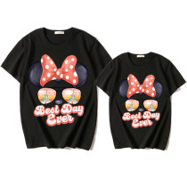 Mommy and Me Matching Clothing Top Cartoon Mice Castle Sunglass Family T-shirts