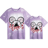 Mommy and Me Matching Clothing Top Cartoon Mice Love Heart Tie Dyed Family T-shirts