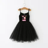Girls Birthday Dress Puffy Slip Name Custom Birthday Celebration Cartoon Piggy Tutu Dress