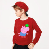 Boys Clothing Top Vests T-shirts Sweaters Cartoon Piggy With Frog Boy Tops