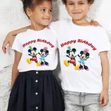 Kids Clothing Top Birthday Celebration For Boys And Girls Cartoon Mice Family T-shirts