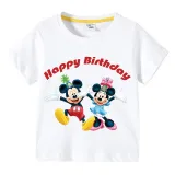 Kids Clothing Top Birthday Celebration For Boys And Girls Cartoon Mice Family T-shirts