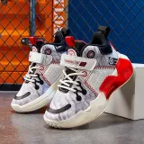 Toddler Kids Unisex Breathable Velcro Thick-soled Anti-collision Sneaker Basketball Shoes