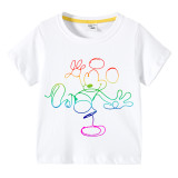 Boys Clothing Top Vests T-shirts Sweaters Rainbow Cartoon Mouse Boy Tops