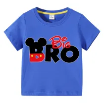 Kids Clothing Top For Boys And Girls Cartoon Mice Slogan Family T-shirts