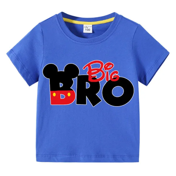 Kids Clothing Top For Boys And Girls Cartoon Mice Slogan Family T-shirts