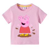 Girls Clothing Top Cartoon Happy Piggy Family T-shirts