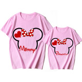 Mommy and Me Matching Clothing Top Cartoon Mice Head Family T-shirts