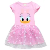 Girls Yarn Skirt Cartoon Duck Head Long And Short Sleeve Dress
