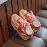 Toddler Kids Unisex Non-slip Round Toe Soft Thick-soled Sneakers