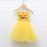 Girls Multicolor Puffy Slip Name Custom Birthday Celebration Cartoon Mouse Tutu Dress