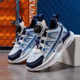 Toddler Kids Unisex Mesh Breathable Rotary Buttons Non-slip Sneaker Running Shoes