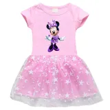 Girls Yarn Skirt Cartoon Mouse Long And Short Sleeve Dress