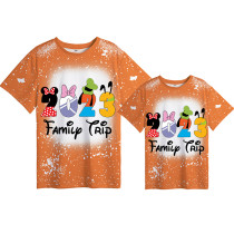 Mommy and Me Matching Clothing Top Cartoon Mice 2023 Family Trip Tie Dyed Family T-shirts