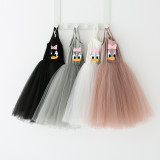 Girls Multicolor Puffy Slip Cartoon Duck Head Tutu Dress