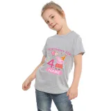 Girls Clothing Name Custom Birthday Celebration Cartoon Piggy Family T-shirts
