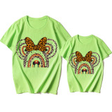Mommy and Me Matching Clothing Top Cartoon Mice Leopard Family T-shirts